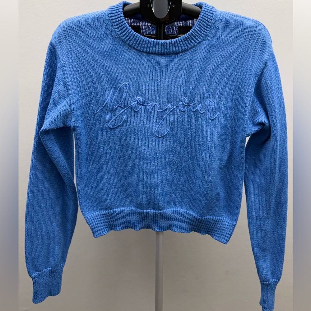 Active USA Blue Crew Neck Sweater Size L